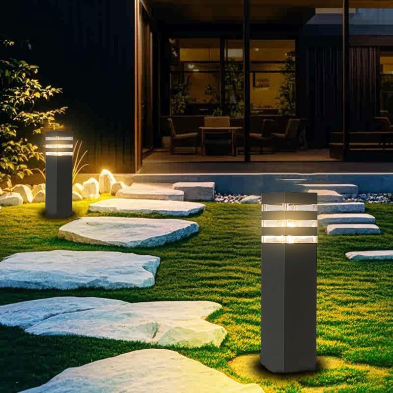 SLAWA 15In Pathway Lights Black E26 Outdoor Landscape Path Lighting