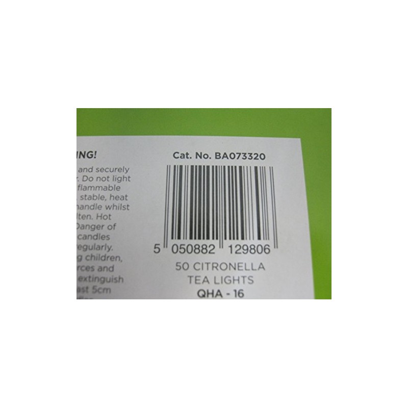 Premier BA073320 Citronella Tea Light - Yellow (Pack of 50)