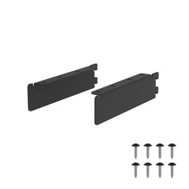 Heian Shindo LABRICO IXK-529 Shelf Rail Compatible 1x4 Shelf Bracket (for 2 Shelves), Iron 190, Shelf Post and Slotted Rail Compatible, DIY Storage Parts, Black