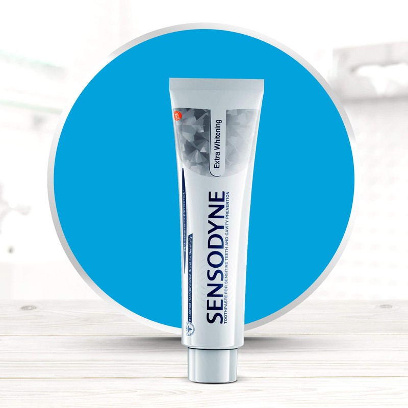Sensodyne 24/7 Sensitivity Protection Extra Whitening Toothpaste, 6.5 Ounce Tubes