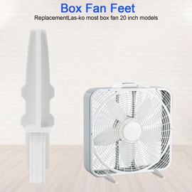 LEIIDEO Box Fan Replacement Feet Fits Las-ko 20" Box Fan Feet, Stable Anti-tip Fan Foot Accessory - 4 Pack (White)