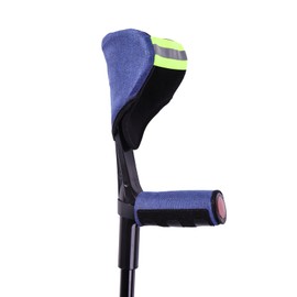 Forearm Crutch Pads and Hand Grip Covers for Open Cuff Crutches Forearm Crutches Accessories ,Moisture Wicking Breathable Forearm Crutch Covers with Elastic Strap Increases Walking Comfort（Only 1 set）