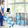 LIANTRAL 5 Gallon Water Bottle Holder, 3 Tiers Black Double