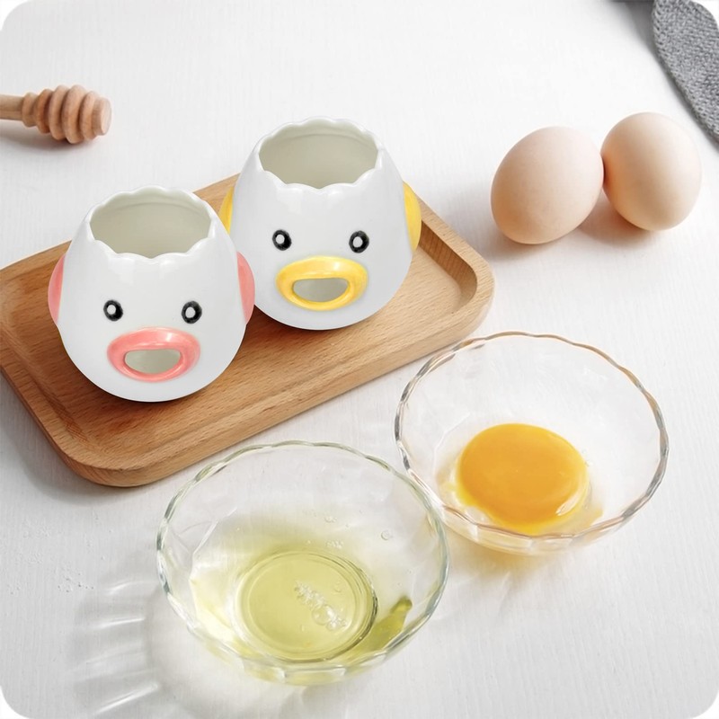 Pack of 2 Egg Separators Chicken, Egg Separator Ceramic, Egg
