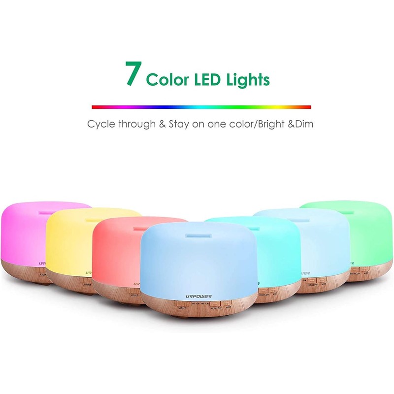 URPOWER 500ml Aromatherapy Essential Oil Diffuser Humidifier Room Decor Lighting