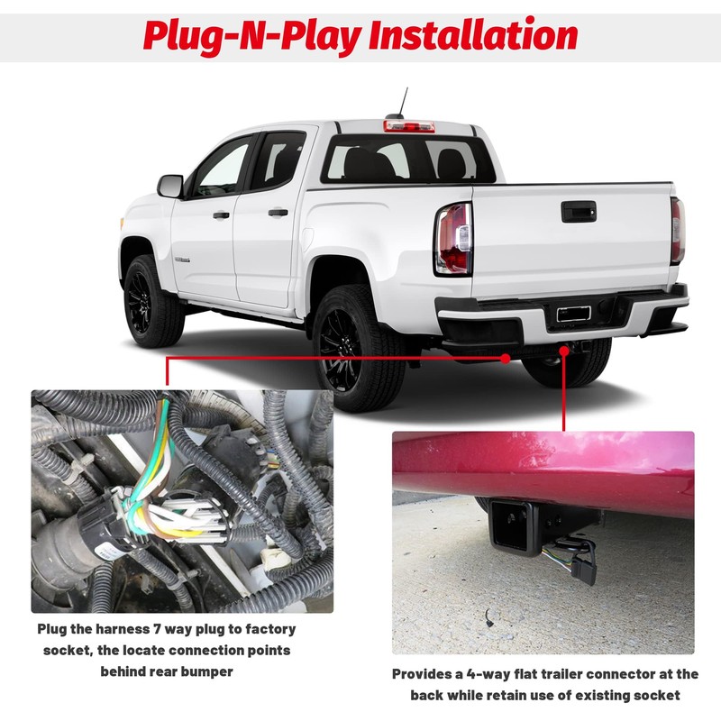 MECMO 55384 Replacement USCAR 7 Pin to 4 Pin Trailer