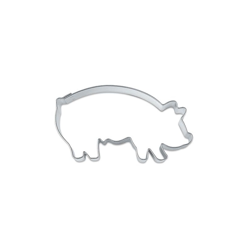Staedter Lucky Pig Cookie Cutter, Silver, 8 cm