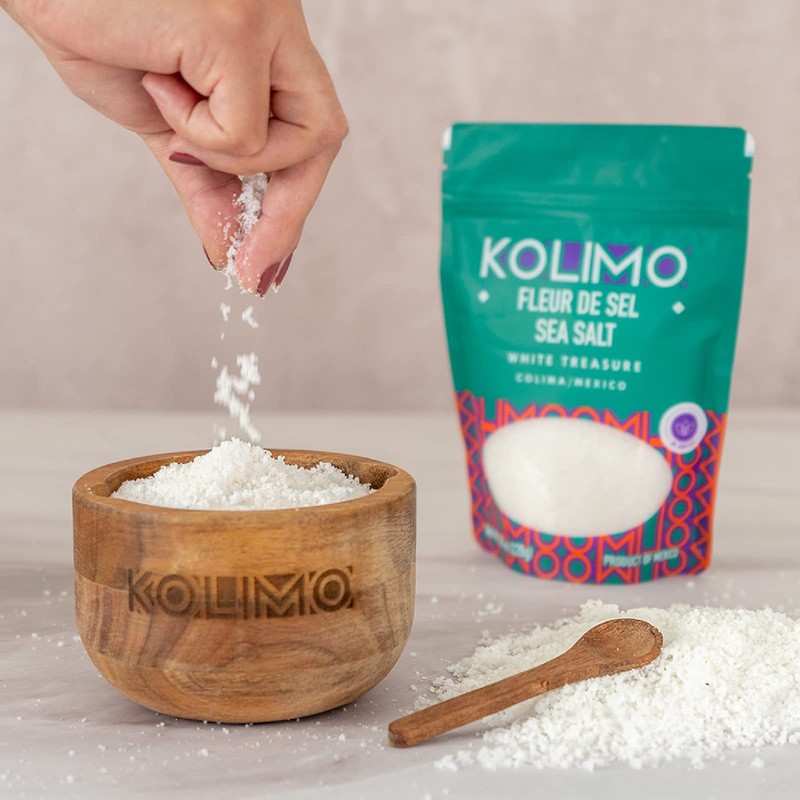 Kolimo Mexican Fleur de Sel Finishing Gourmet Salt, 8oz (pack