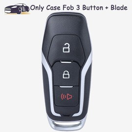 KEYECU Smart Remote Key Case Shell Fob 3 Button + Blade for Ford Explorer F-150 F-250