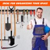 TVKB 34'' All Metal Garden Tool Organizer Adjustable Garage Tool