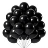 DRWKAY Black Balloons 100 Pack,12 Inch Matte Black Latex Helium-Ready