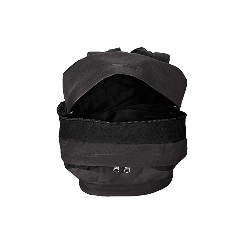 Everest Double Main Compartment Backpack, Black, One Size