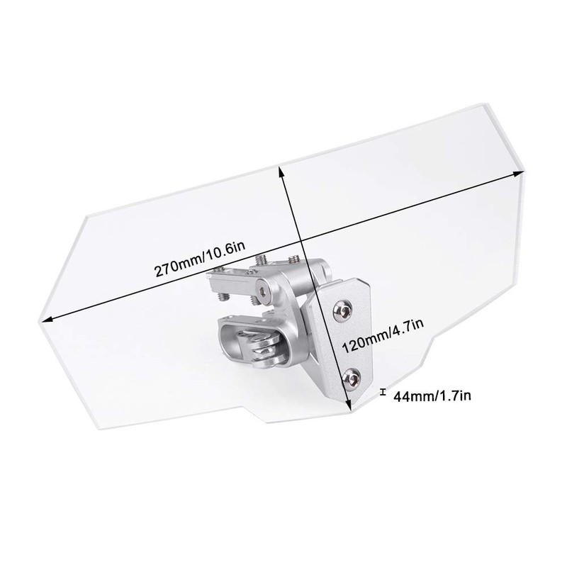 Wind Deflector Motorcycle Windscreen ABS Universal Adjustable Windscreen Wind Deflector