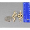 gold snake earrings asp cleopatra toga serpent post stud dangle