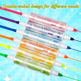 VICHOS Party Bag Children's Birthday 5-10 Years Double Tip Highlighter (24 Pieces), Give Aways Children's Birthday, Highlighter Set, Marker Pens