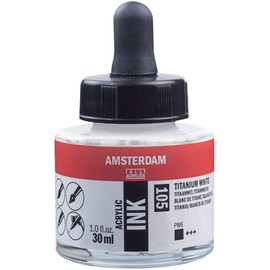Amsterdam Acrylic Ink Bottle 30 ml Titanium White 105 (17201050)