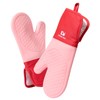 Kitchen Mama Silicone Oven Mitts Heat Resistant – Non-Slip, Stain-Resistant,