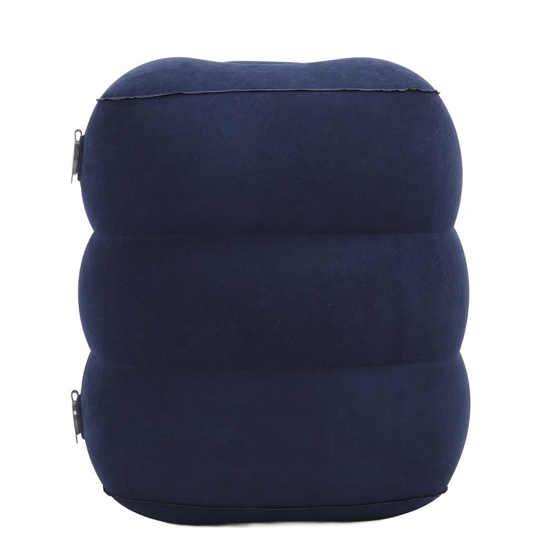 Inflatable Foot Rest Double Valve Blue PVC Flocking Washable Inflatable