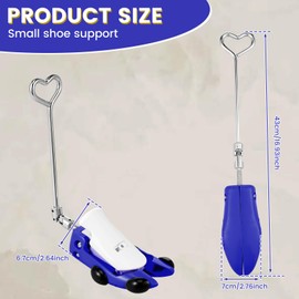 VAVPUP Shoe Stretcher Men Women,Adjustable Boot Stretcher,Canvas Shoe Expander Cowboy Boot Expander Casual Shoe Stretcher High Heel Stretcher Sports Shoe Stretcher for Men Women Wide Feet (Blue, L)