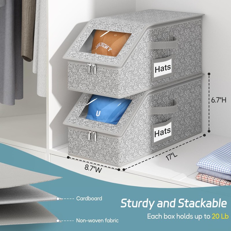 1 PCS Stackable Hat Storage for Baseball Caps, Holds up