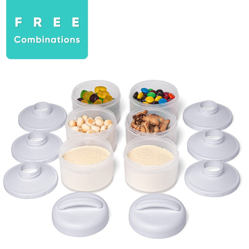 Termichy Stackable Formula Dispenser Portable Milk Powder Container, 2 Pack,