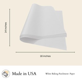 Worthy Liners 14" X 16", 100 Pack Parchment Paper Pan Liner - Sheets for Baking Cookies, Cooking, Frying, Air Fryer - Made in USA
