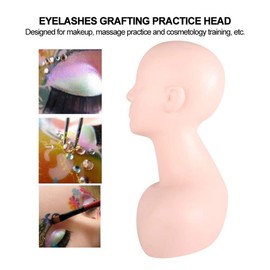 Taidda Makeup Practice Mannequin Head, Multifunction Massage Makeup Practice Training Head, Soft Mannequin Cosmetology Mannequin Doll Face Head Model Wig Hat Display for Salons
