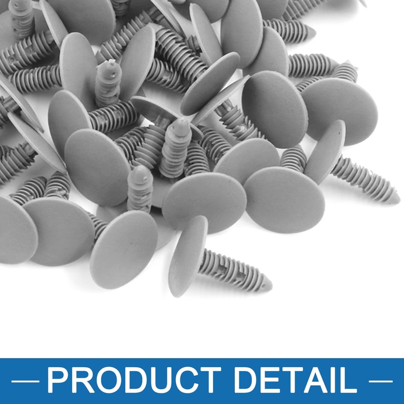 A ABSOPRO Plastic Rivets 7 mm Plastic Grey (Set of