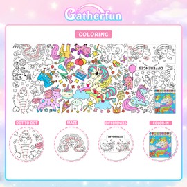 Gatherfun Birthday Party Giant Coloring Poster - 31.5X 72 Inches - Versatile Classroom Wall Décor & Birthday Activity - Birthday Poster or Table Cover for School Parties and Special Events