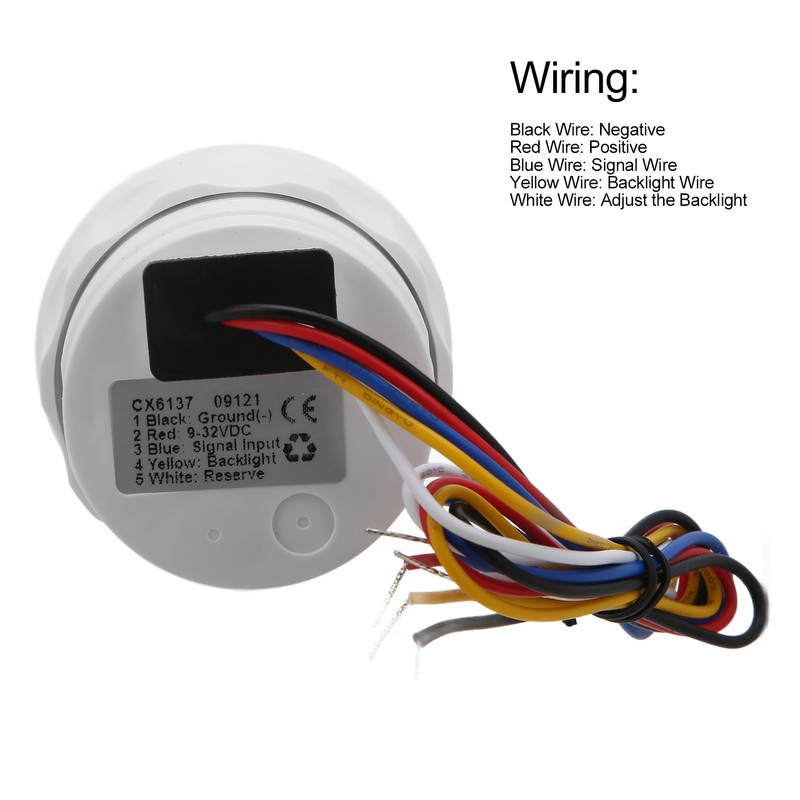2in Pointer Sewage Gauge 0‑190Ω Signal with Backlight IP67 Waterproof