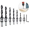 Malayas-Countersink Drill Bits, 7Pcs Woodworking Drill Bits Set, Woodworking Chamfer,