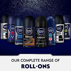 Nivea Deodoran Lelaki / Deodorant Roll On Men 50ml /Cool Kick/Cool Powder/Fresh Active/Invisible/Silver Protect/Deep/Dry Impact