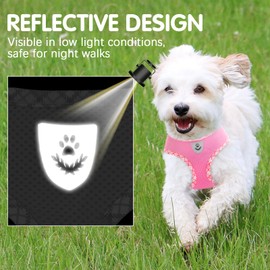BINGPET Adjustable Dog Vest Harness and Leash Set,No Pull & No Choke Reflective Dog Harness with Padded,Lightweight All Weather Step-in Mesh Breathable Vest Harness for Small and Medium Dogs(Pink,L)