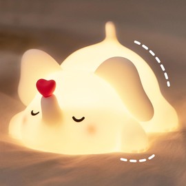 Adorable Elephant-Shaped Night Light for Kids,Multifunctional LED Light with Rechargeable and Touch Control Features, 3levels Brightness, Ideal as a Birthday Gift for Both Girls and Boys
