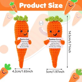 DSLSQD Carrot Doll, Pocket Hug Positive Carrot, Mini Carrot Toy, Funny Positive Carrot Knitting Wool Doll, Carrot, for Party Favours, Motivational Gifts, Farewell Gift, Birthday Party Decoration