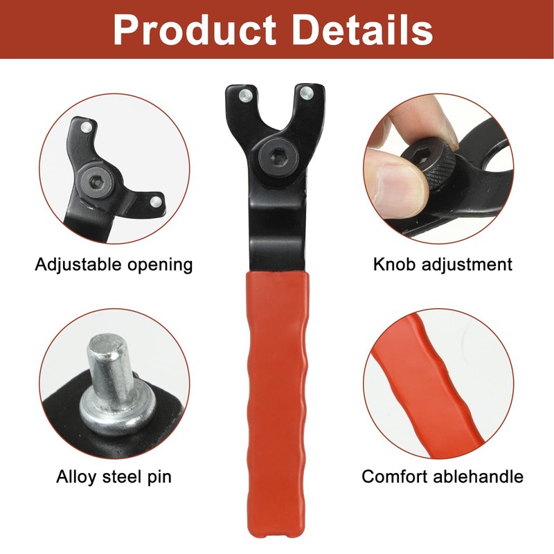 Angle Grinder Adjustable Pin Wrench - 8-48mm Adjustable Angle Grinder