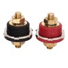 2PCS 3/8in Thru Panel Battery Terminal 250A Black Red Universal