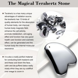 FSwsawX Terahertz Stone Gua sha Facial Tool，Natural Terahertz Gua sha Board