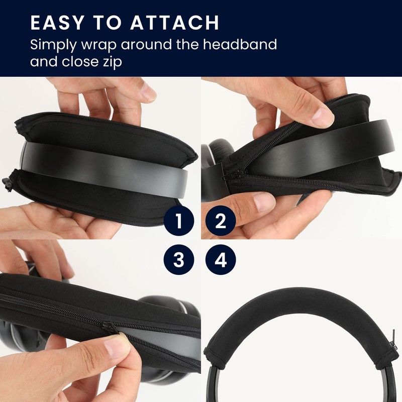 kwmobile Headband Cover Compatible with Edifier W820NB Case - Neoprene