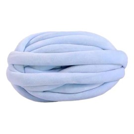 Hilo Grueso Y Voluminoso, Lavable A Mano, Hilo Azul Claro
