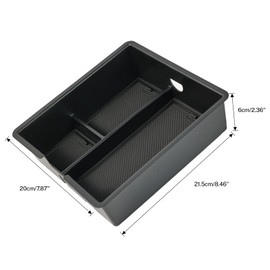 Center Console Organizer Tray for Toyota Land Cruiser Prado J120 LC120 & Lexus GX470 2004-2009 Armrest Storage Box with Non-Slip Rubber Mats (Not fit Cool Box)