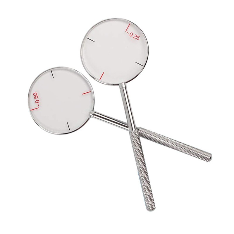 Healifty 2pcs Round Optical Cross Cylinder Tool Dioptres for Optical