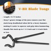 V-SEK Blacksmith Tongs Knife Making Tongs Set V-Bit Blade Tongs,