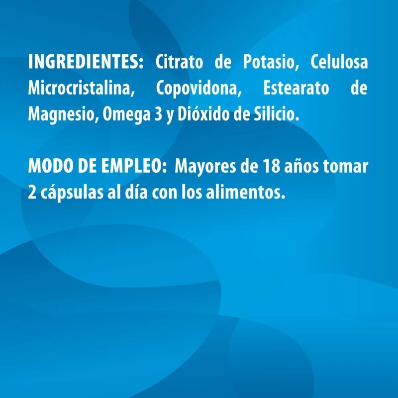 Citrato De Potasio + Omega 3 | 160 Capsulas |