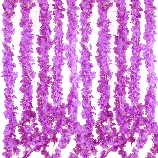 BSITSSS Pack of 3 Artificial Flower Tendrils, 200 cm Artificial