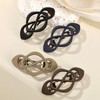 Uoocg Pack of 4 Automatic Hair Clips Women's Cross Hollow