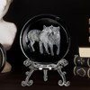 COQIRAUSEN Wolf Crystal Ball, 60mm Glass Ball Fengshui Figurines Decorative