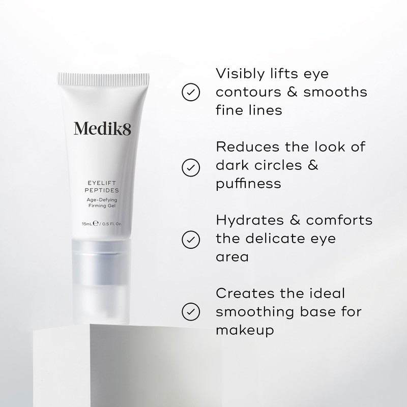 Medik8 Eyelift Peptide - Alterswidriges Straffungsgel - Reduziert Augenringe und