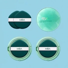 Miba 미바 마이 스킨 배리어 선쿠션 25g x 3입 + 퍼프 x 2입 세트 Miba My Skin Barrier Sun Cushion 25g x 3 Pieces + Puff x 2 Pieces Set