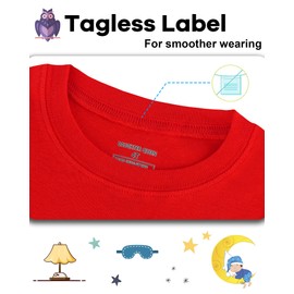 DAUGHTER QUEEN - Pijama rojo para niños pequeños, 100% algodón, 3T para niños, ropa de dormir, ropa de dormir de 3 años, pijamas, camisas, pijamas Ninos
